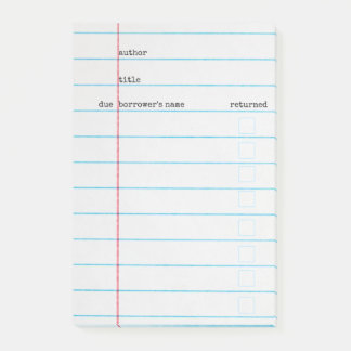 Carte de bibliothèque Post-It