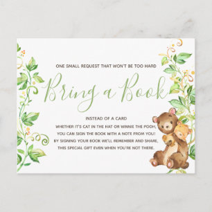 Carte de bibliothèque pour Baby Shower sur le thèm