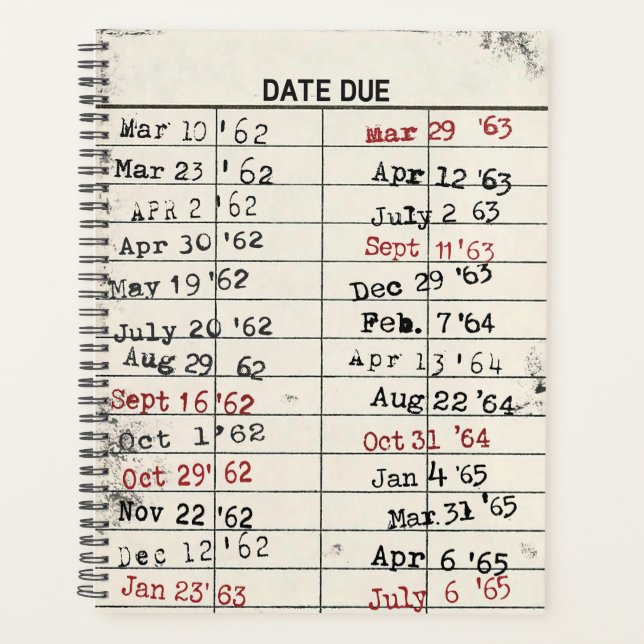 Carte de bibliothèque rétro (Devant)