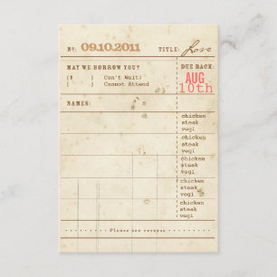 Carte de bibliothèque RSVP