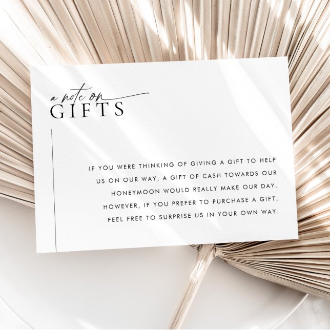 Carte de bien-être minimaliste Mariage (LAYLA | Wedding Wishing Well / Gifts enclosure card | Matching items available. )