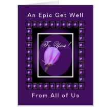 Carte De Bien-Être Personnalisée Rose, Purple Spri