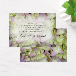Carte de bienfaisance Mariage presque rose Hydrang