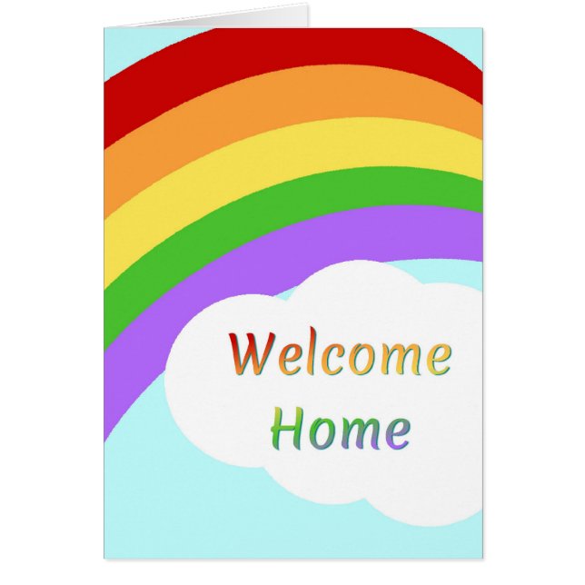 Carte de bienvenue avec arc-en-ciel (Devant)