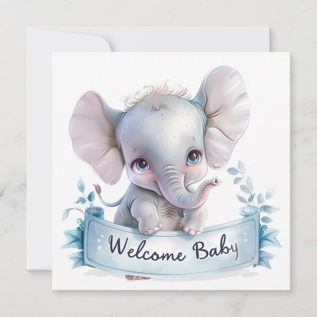 Carte de Bienvenue Bébé (Devant)