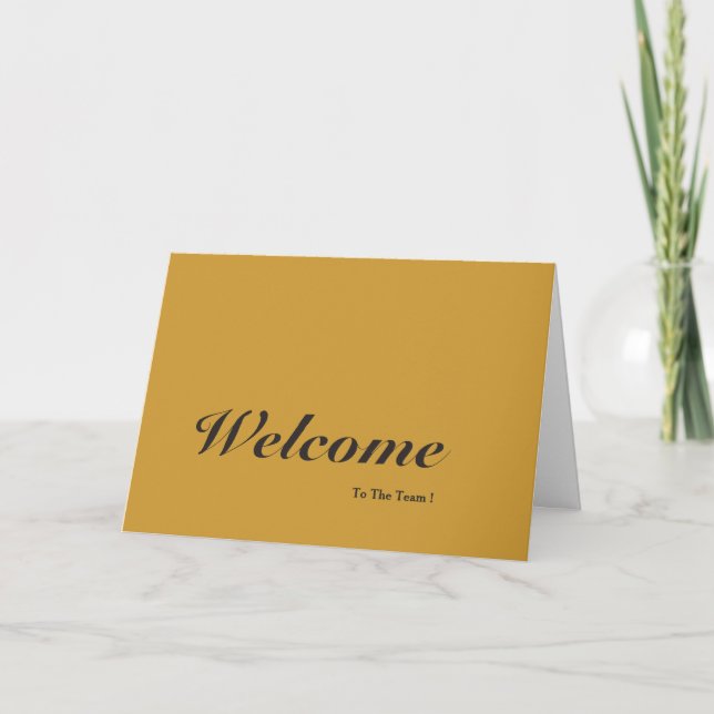 Carte de bienvenue dans l'équipe sur fond blanc (Devant)