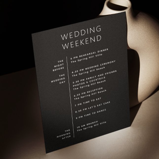 Carte de bienvenue de mariage. Calendrier de fin d (Créateur téléchargé)
