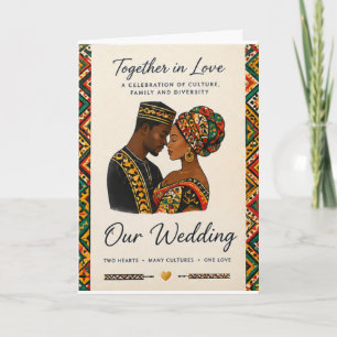 Carte de bienvenue de mariage de style africain