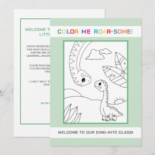 Carte de bienvenue de rentrée scolaire avec colori