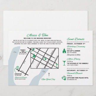 Carte de bienvenue du week-end mariage - PERSONNAL