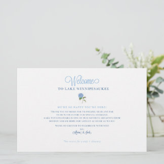 Carte de bienvenue du week-end mariage - pour ALAI
