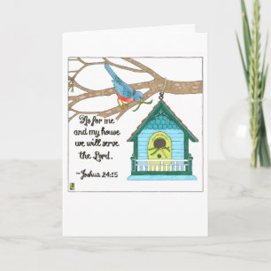Carte de Bienvenue Maison pour Oiseaux