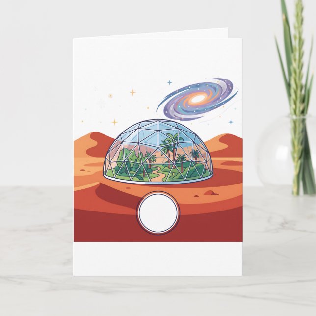 Carte de bienvenue pour le dôme bio spatial de la  (Devant)