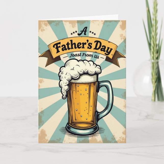 Carte de Bière de la Fête des Pères Rétro (Devant)