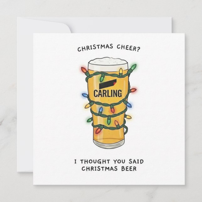 Carte de bière de Noël - parfaite pour un amateur  (Devant)