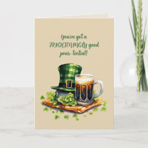 Carte de bière drôle de la Saint-Patrick