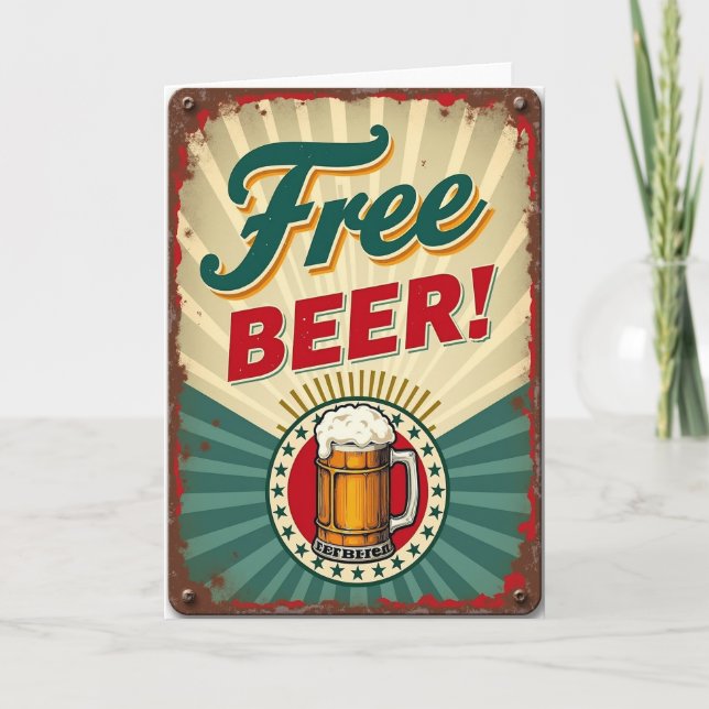 Carte de bière généreuse pour la fête des pères (Devant)