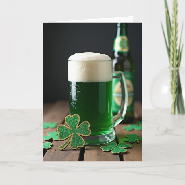 Carte de bière verte de la Saint-Patrick (Devant)