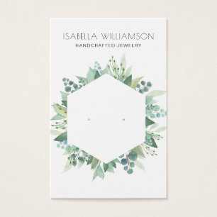 Carte de bijoux Eucalyptus Green Frame