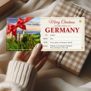 Carte de billet cadeau de révélation de voyage en