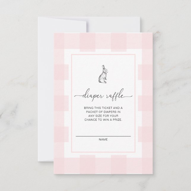 Carte de billet de tombola pour couche de lapin à  (Devant)