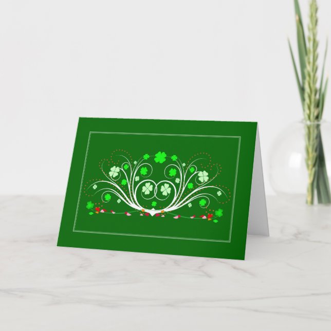 Carte de billet irlandaise Abstraite de la St. Pat (Devant)