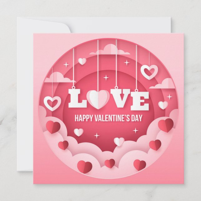 Carte de billet pour la Saint-Valentin (Devant)