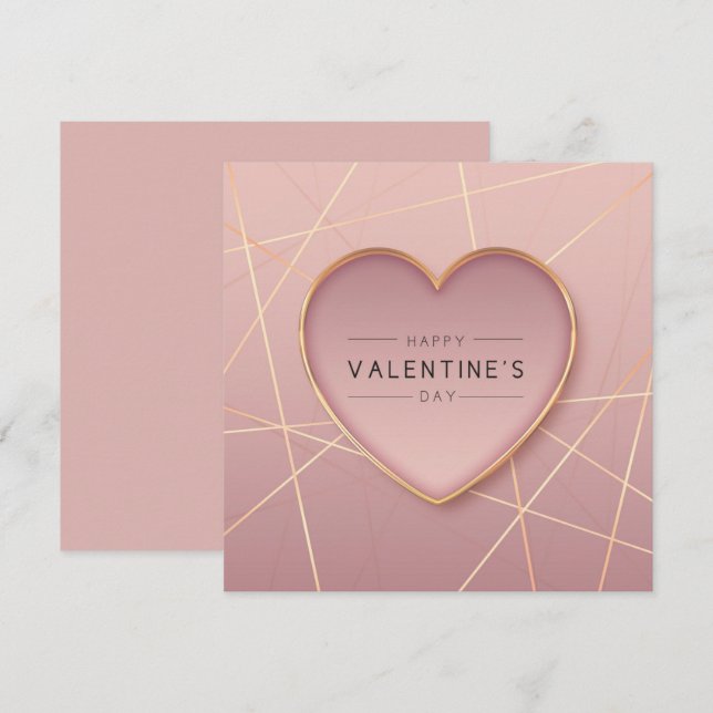Carte de billet pour la Saint-Valentin (Devant / Derrière)