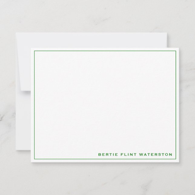 Carte de billet vert minimaliste (Devant)