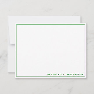Carte de billet vert minimaliste