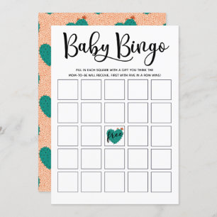 Carte de Bingo Baby shower Succulente