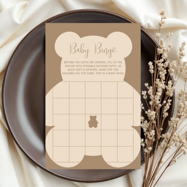 Carte de Bingo Bébé Beige Bearly Wait (Créateur téléchargé)