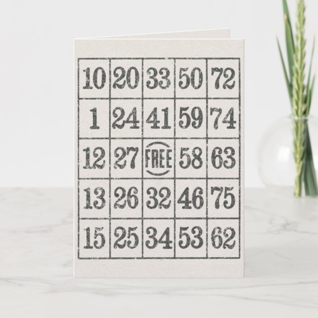 Carte de Bingo d'anniversaire (Devant)