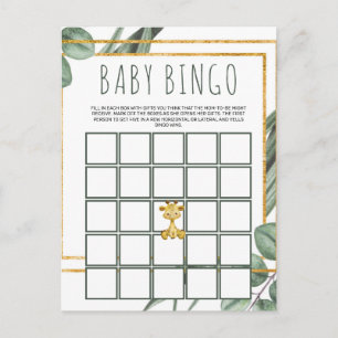 Carte de Bingo de Baby shower de l'ours en peluche