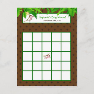 Carte de Bingo Écrit Singe Swing Jungle Safari Zoo