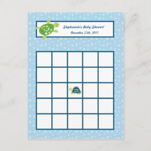 Carte de Bingo écrite Tortue récif Tortue de mer