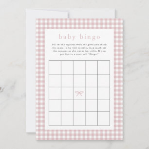 Carte de Bingo Élégante Rose Poussiéreuse pour Bab
