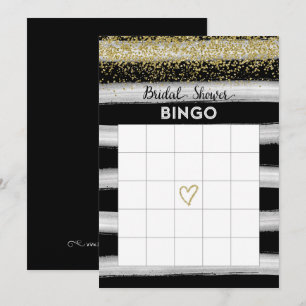 Carte de Bingo Gold et Black Fête des mariées