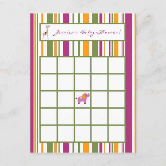 Carte de Bingo Gratuit Safari (Devant)