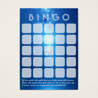 Carte de bingo Ocean Blue Sea à thème 5x5