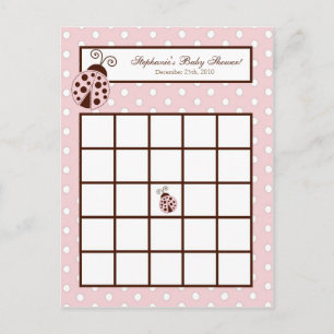 Carte de Bingo Pink Ladybug
