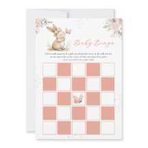 Carte de Bingo pour Baby Shower 'Lapin Mignon Fill