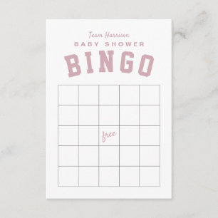 Carte de BINGO pour une baby shower sur le thème r