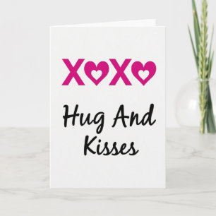 Carte de bisous sincères Xoxo