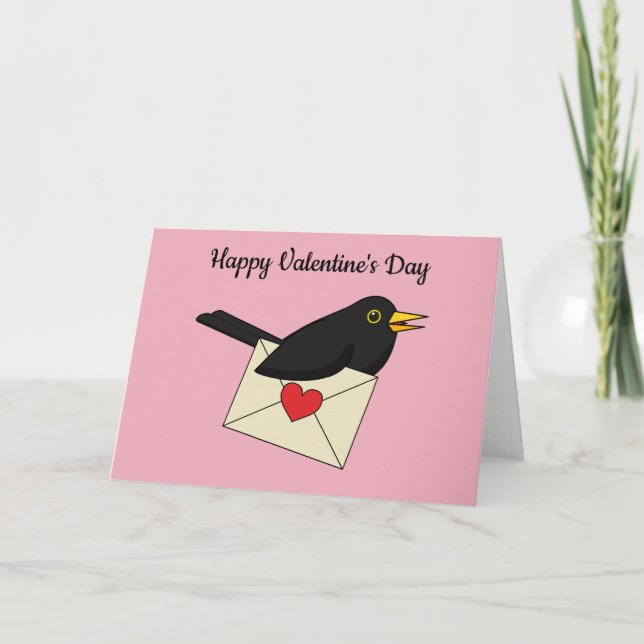 Carte De Blackbird avec amour | Ajoutez votre texte  (Devant)