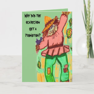 carte de BLAGUE d'ÉPOUVANTAIL pour HALLOWEEN
