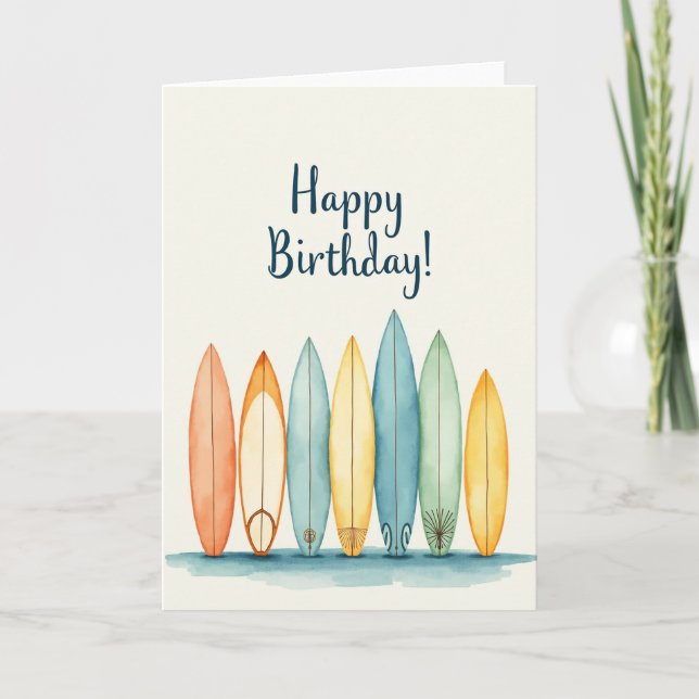 Carte de Boards d'anniversaire côtière (Devant)