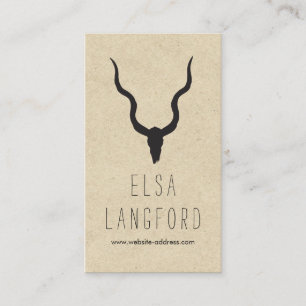 Carte de Bohème terreuse rustique d'entreprise