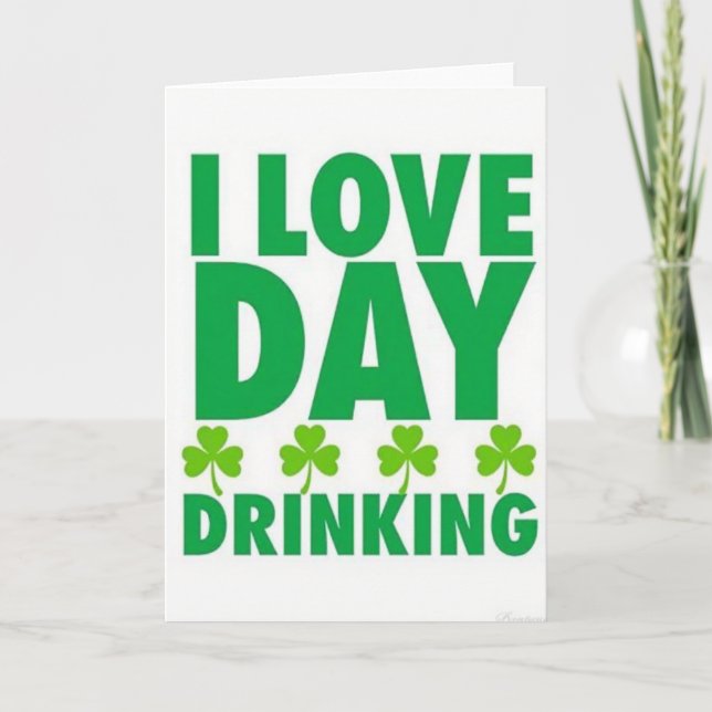 Carte de Boire le Jour de la Saint-Patrick Amour (Devant)