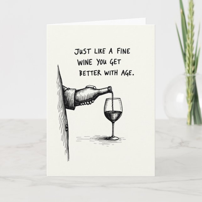 Carte de Boisson Offerte pour un Joyeux Anniversai (Devant)
